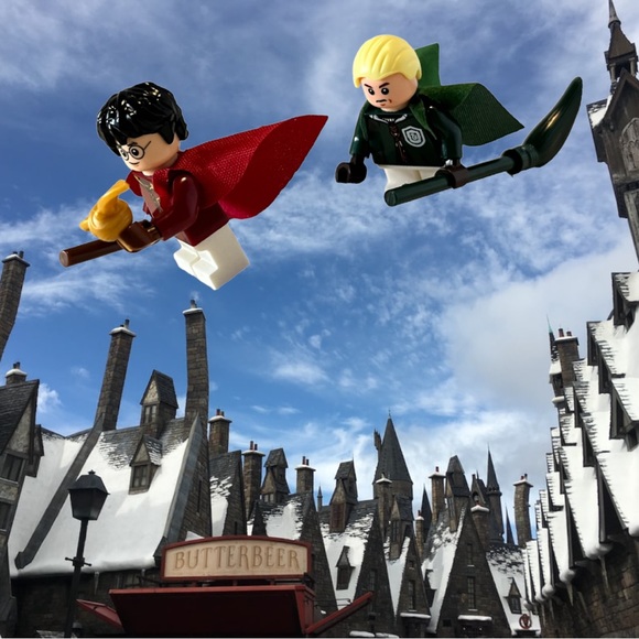Harry Potter Draco Malfoy Quidditch Match Mini Figures Broom Lego Compatible - Picture 2 of 8